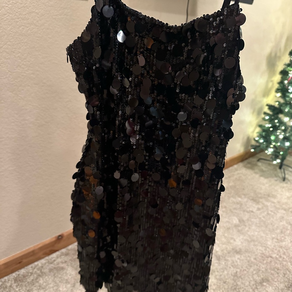 Black Sequin Dress